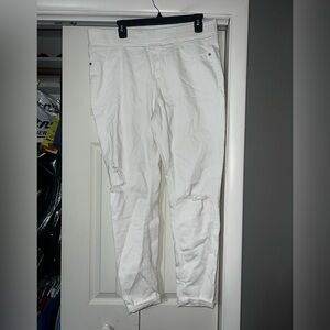 Old navy white distressed rockstar jeans